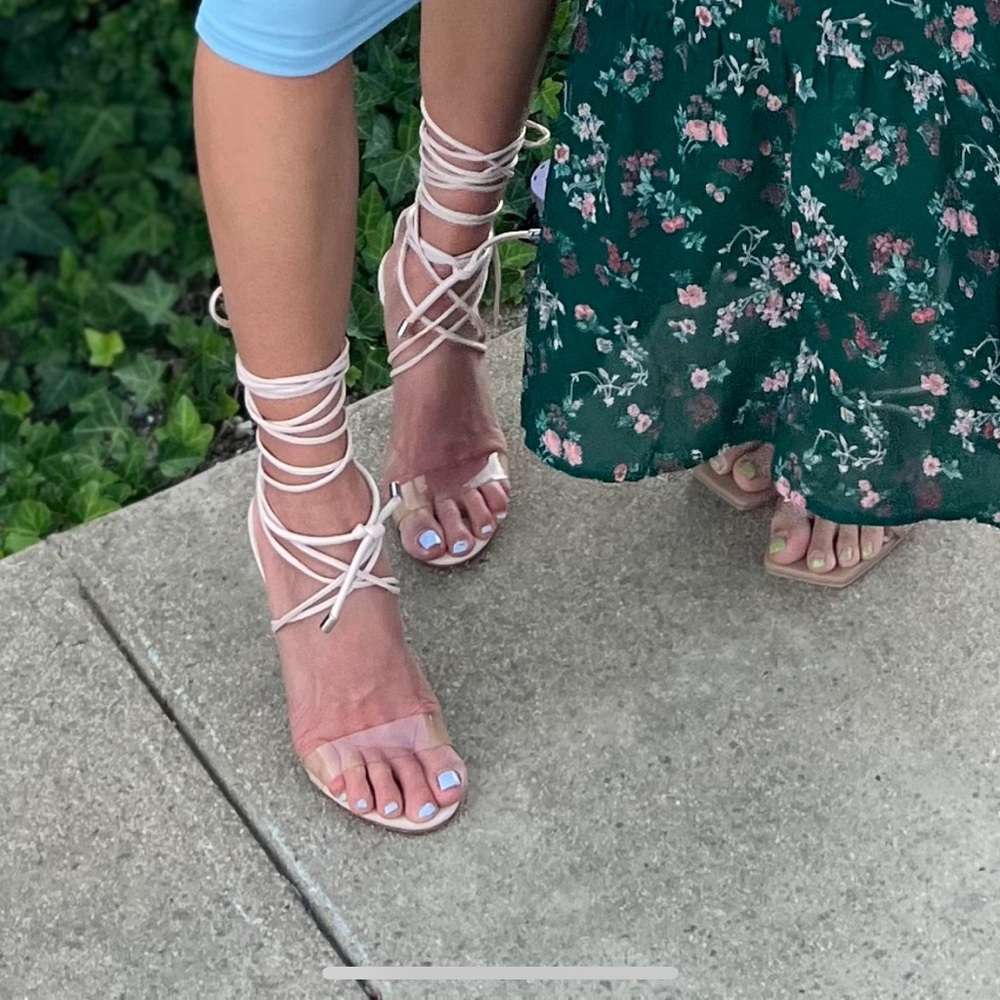 Schutz lace up stilletos size 6.5